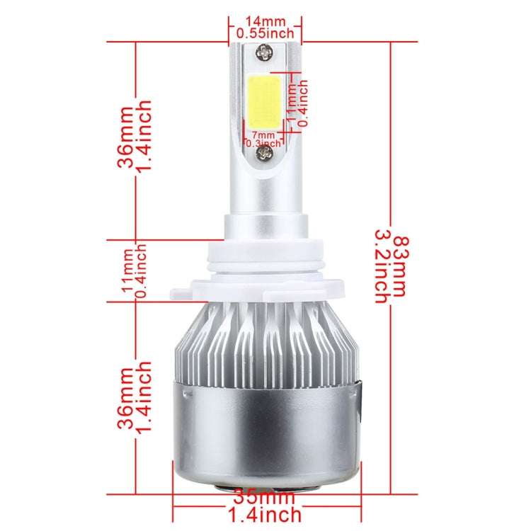 2 PCS 9005 18W 1800 LM 6000K IP68 Casnbus Constant Current Car LED Headlight with 2 COB Lamps, DC 9-36V(White Light) - LED Headlamps by PMC Jewellery | Online Shopping South Africa | PMC Jewellery | Buy Now Pay Later Mobicred