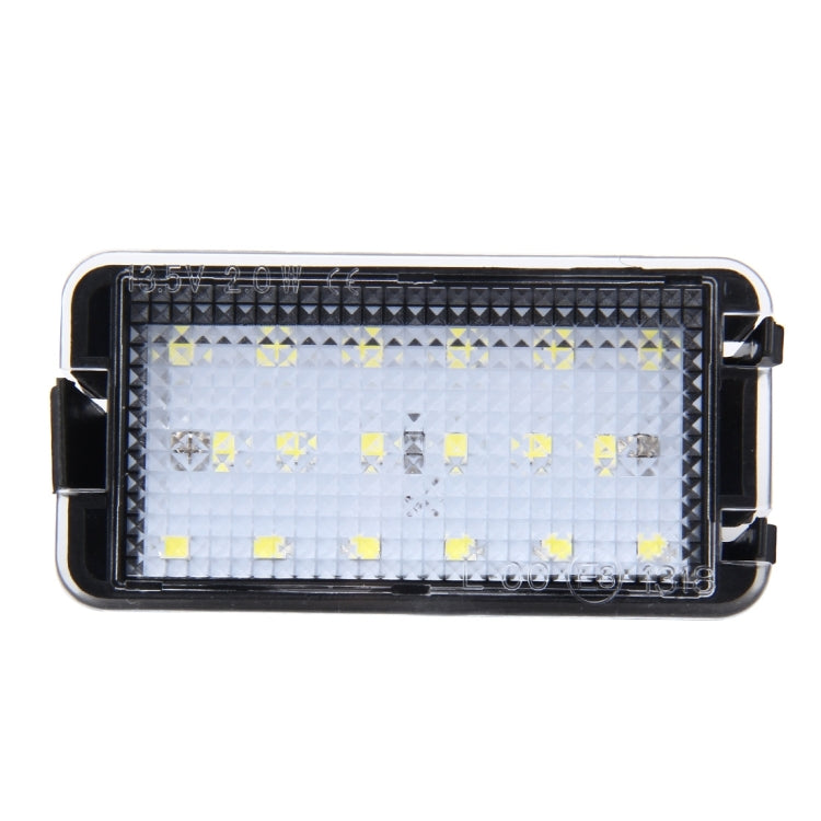 2 PCS LED License Plate Light with 18  SMD-3528 Lamps for Seat,2W 120LM,6000K, DC12V(White Light) - License Plate Lights by PMC Jewellery | Online Shopping South Africa | PMC Jewellery | Buy Now Pay Later Mobicred