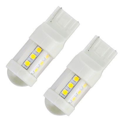 2 PCS T20 / 7440 4.5W DC 12V 6000K 360LM Car Auto Ceramics Turn Lights / Reversing Light 18LEDs SMD-3030 Lamps, with Projector Lens (White Light) - Brake Lights by PMC Jewellery | Online Shopping South Africa | PMC Jewellery | Buy Now Pay Later Mobicred