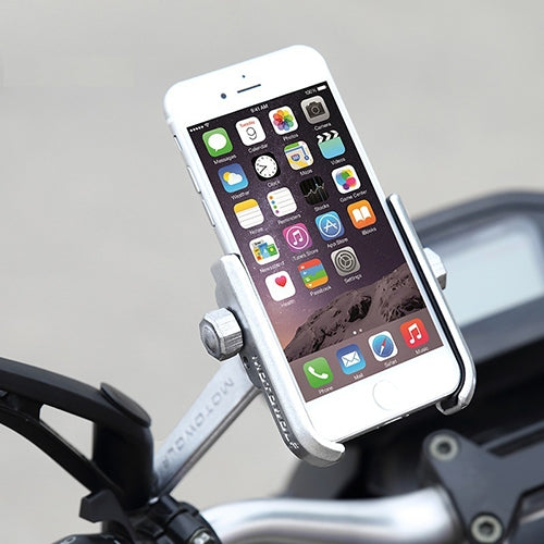 Motorcycle Rear View Mirror Aluminum Alloy Phone Bracket, Suitable for 4-6 inch Device(Black) - Holder by PMC TechLife | Online Shopping South Africa | PMC TechLife | Buy Now Pay Later Mobicred