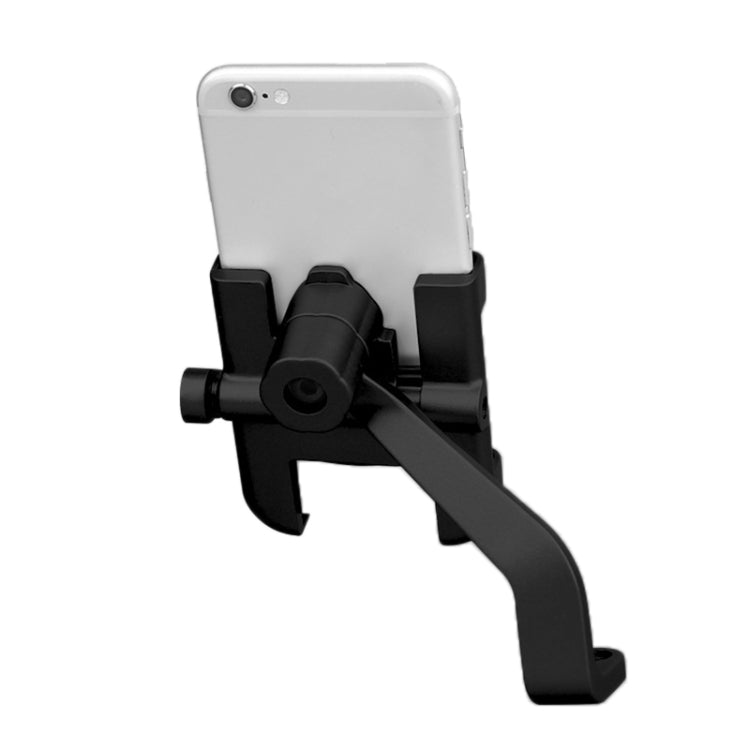 Motorcycle Rear View Mirror Aluminum Alloy Phone Bracket, Suitable for 60-100mm Device(Black) - Holder by PMC TechLife | Online Shopping South Africa | PMC TechLife | Buy Now Pay Later Mobicred