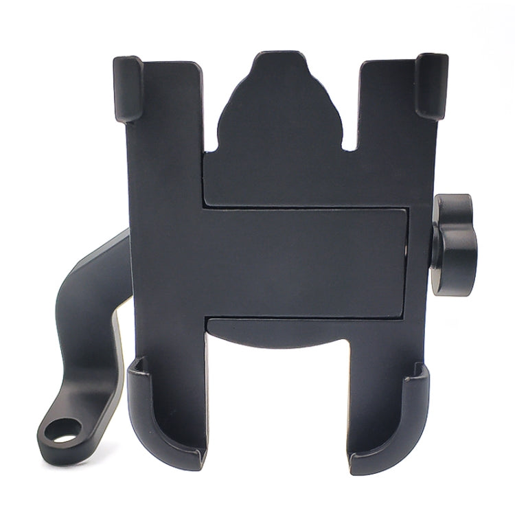 Motorcycle Rear View Mirror Aluminum Alloy Phone Bracket, Suitable for 60-100mm Device(Black) - Holder by PMC TechLife | Online Shopping South Africa | PMC TechLife | Buy Now Pay Later Mobicred