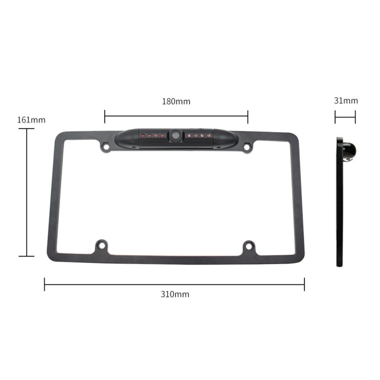 PZ422 America Car License Plate Frame 120 Degree Rear View Camera - Rear View Cameras by PMC Jewellery | Online Shopping South Africa | PMC Jewellery | Buy Now Pay Later Mobicred