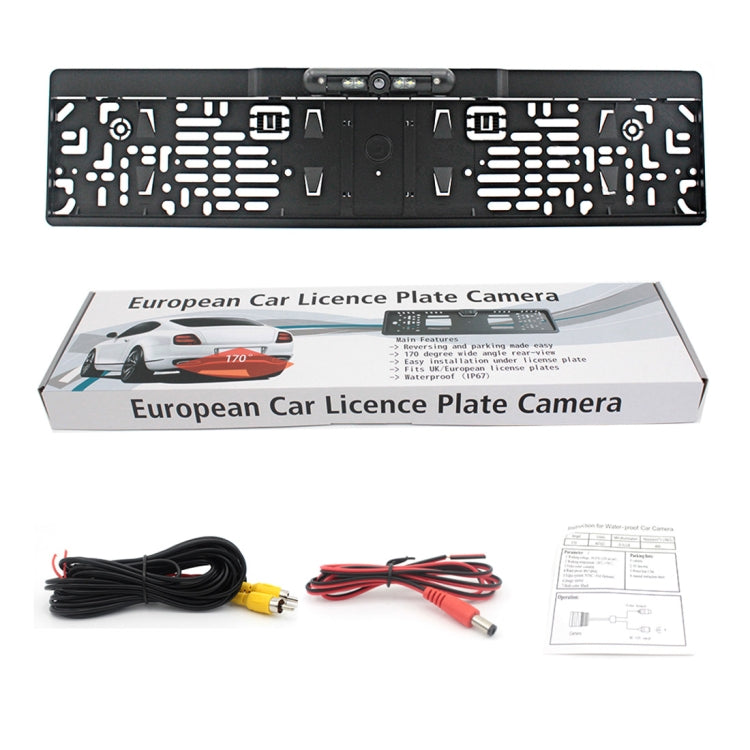 PZ-424 Europe Car License Plate Frame 170 Degree Rear View Camera - Rear View Cameras by PMC TechLife | Online Shopping South Africa | PMC TechLife | Buy Now Pay Later Mobicred