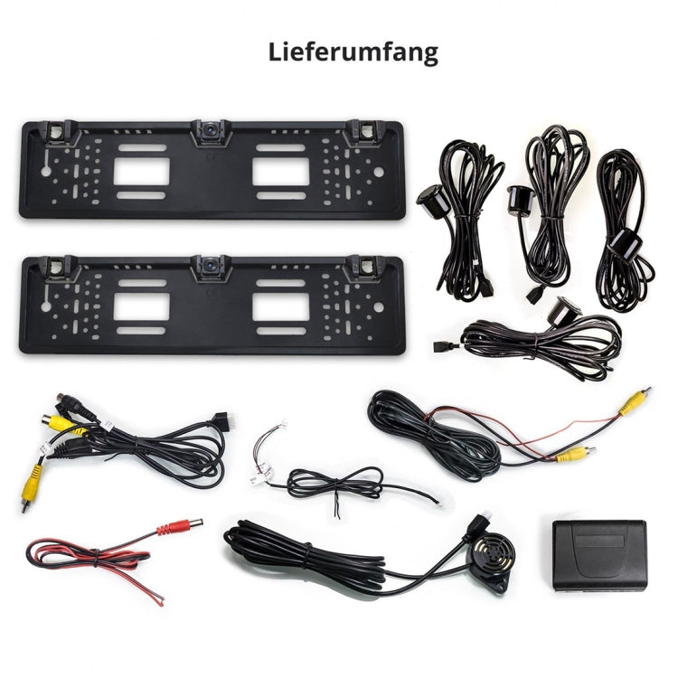 PZ600L-2 Europe Car License Plate Frame Front Rear View Camera - Rear View Cameras by PMC TechLife | Online Shopping South Africa | PMC TechLife | Buy Now Pay Later Mobicred
