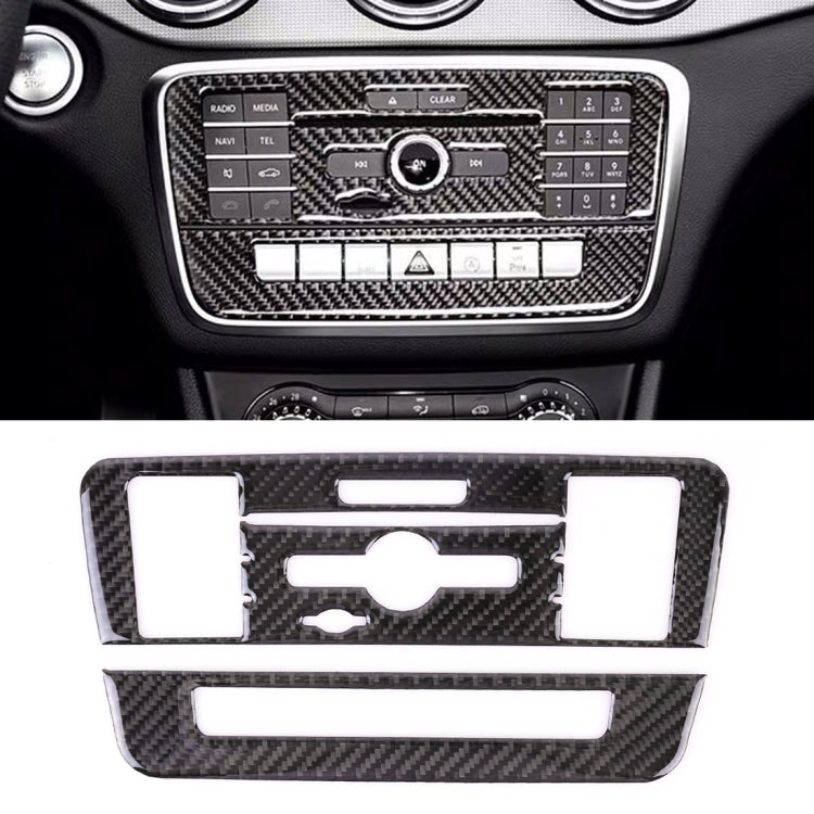 Car Carbon Fiber CD Panel Decorative Sticker for Mercedes-Benz GLA 2015-2018 - Car Interior Mouldings by PMC TechLife | Online Shopping South Africa | PMC TechLife | Buy Now Pay Later Mobicred