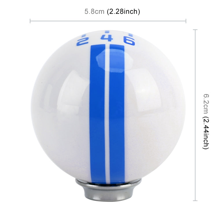 Universal Vehicle Ball Shape Modified Resin Shifter Manual 6-Speed Left-R Gear Shift Knob(Blue) - Shift Knob by PMC TechLife | Online Shopping South Africa | PMC TechLife | Buy Now Pay Later Mobicred