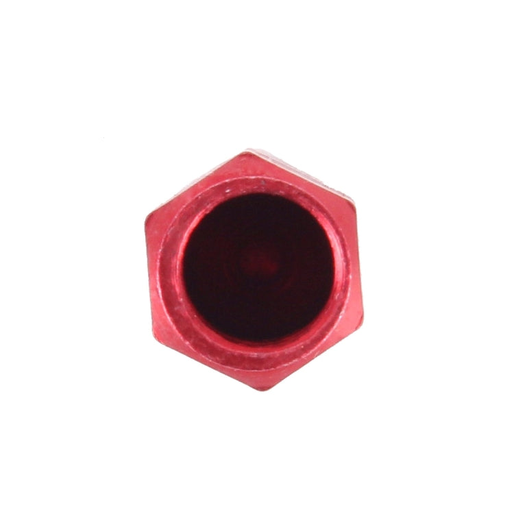 4PCS SA Metal Plated Hexagon Shape Universal Tire Valve Stem Cap(Red) - free shipping - PMC TechLife - Order now!