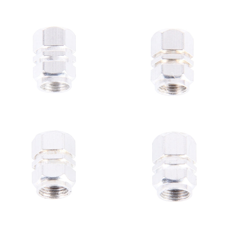4PCS SA Metal Plated Hexagon Shape Universal Tire Valve Stem Cap(Silver) - free shipping - PMC TechLife - Order now!
