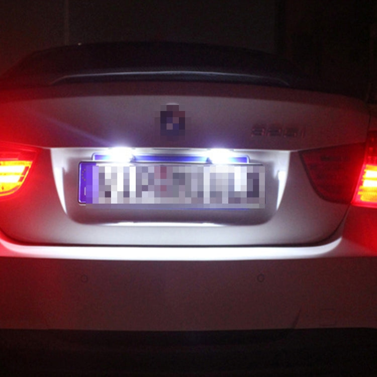 2 PCS License Plate Light with 18  SMD-3528 Lamps for Audi���2W 120LM, DC12V (White Light) - License Plate Lights by PMC TechLife | Online Shopping South Africa | PMC TechLife | Buy Now Pay Later Mobicred