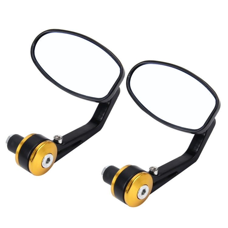 2 PCS Motorcycle Universal ABS Shell Holder Oval Shape Rear VIew Mirror - Side Mirrors by PMC Jewellery | Online Shopping South Africa | PMC Jewellery | Buy Now Pay Later Mobicred