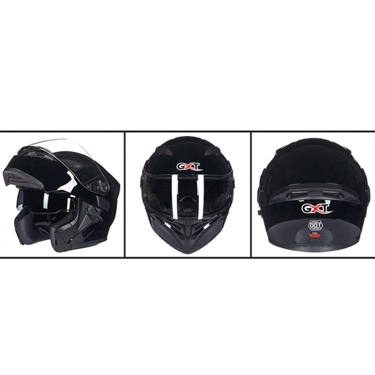 GXT Motorcycle ABS Shell Anti-fog  Double-len Inner Sun Visor Safety Helmet, Size: M(Black) - Helmets by GXT | Online Shopping South Africa | PMC Jewellery | Buy Now Pay Later Mobicred