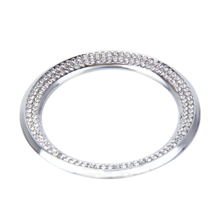 Car Aluminum Steering Wheel Decoration Ring with Diamonds For BMW(Silver) - free shipping - PMC Jewellery - Order now!