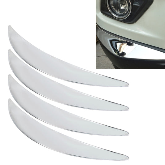 4 PCS Universal Car Auto Plastic Body Bumper Guard Protector Strip Sticker(Silver) - Anti Collision Sticker by PMC Jewellery | Online Shopping South Africa | PMC Jewellery | Buy Now Pay Later Mobicred