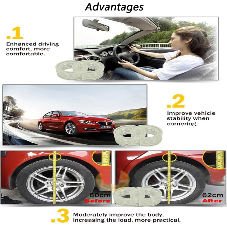 2 PCS Car Auto C+ Type Shock Absorber Spring Bumper Power Cushion Buffer, Spring Spacing: 32mm, Colloid Height: 60mm - free shipping - PMC TechLife - Order now!