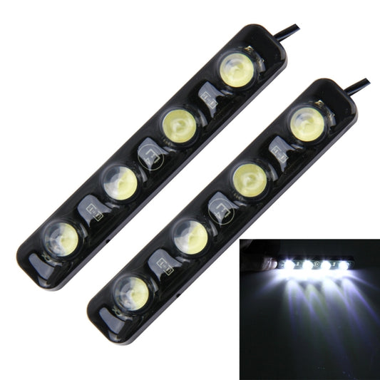 2 PCS 4W 120 LM 6000K DRL Daytime Running Light with 4 SMD-5050 Lamps, DC 12V(White Light) - Running Lights by PMC Jewellery | Online Shopping South Africa | PMC Jewellery | Buy Now Pay Later Mobicred