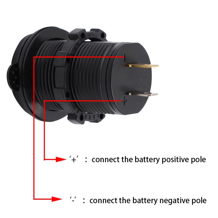 Universal Car Charger 2 Port Power Socket Power Dual USB Charger 5V 4.2A IP66 with Aperture(Blue Light) - DIY Modified Charger by PMC TechLife | Online Shopping South Africa | PMC TechLife | Buy Now Pay Later Mobicred