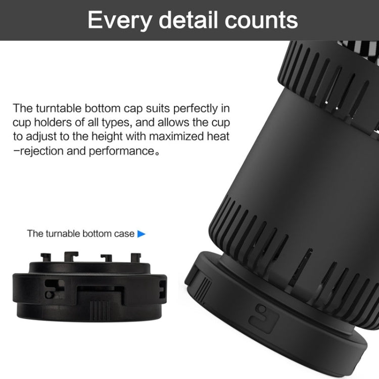 Portable 12V Car Smart Dual-purpose Heating Cooling Cup Holder (Black) - free shipping - PMC TechLife - Order now!