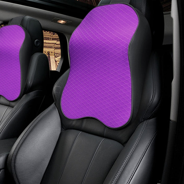 Four Seasons Breathable Memory Foam Car Neck Pillow Polyester Headrest (Purple) - Seat Accessories by PMC TechLife | Online Shopping South Africa | PMC TechLife | Buy Now Pay Later Mobicred