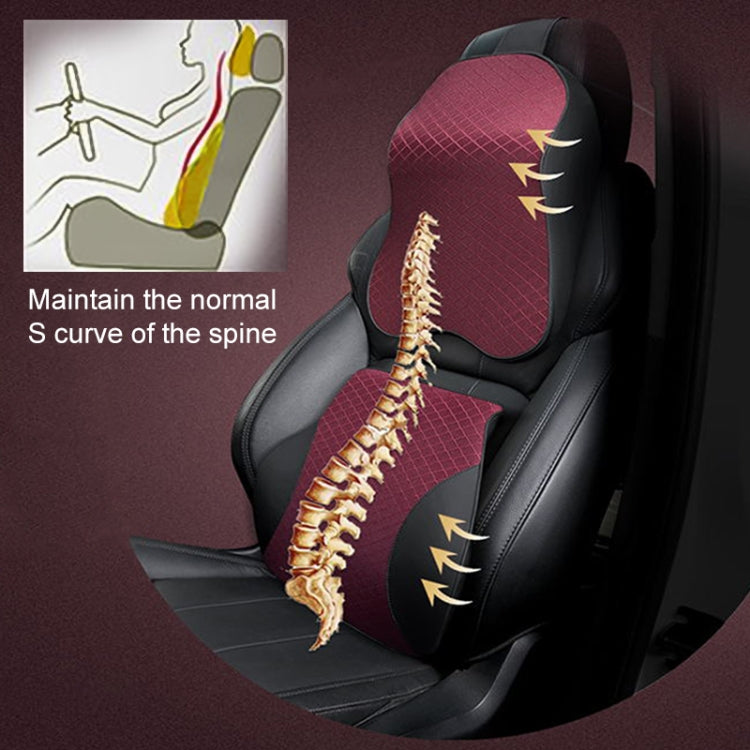 Four Seasons Breathable Memory Foam Car Neck Pillow Polyester Headrest (Purple) - Seat Accessories by PMC TechLife | Online Shopping South Africa | PMC TechLife | Buy Now Pay Later Mobicred