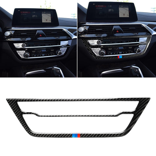 Car Tricolor Carbon Fiber CD Panel Decorative Sticker for BMW 5 Series G38 528Li / 530Li / 540Li 2018 - Car Interior Mouldings by PMC Jewellery | Online Shopping South Africa | PMC Jewellery | Buy Now Pay Later Mobicred