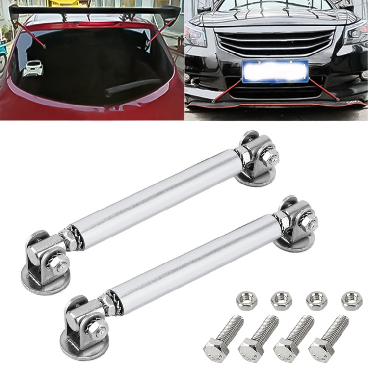 2 PCS Car Modification Adhesive Surrounded Rod Lever Front and Rear Bars Fixed Front Lip Back Shovel, Length: 10cm(Silver) - Trunk & Bumper Accessories by PMC TechLife | Online Shopping South Africa | PMC TechLife | Buy Now Pay Later Mobicred