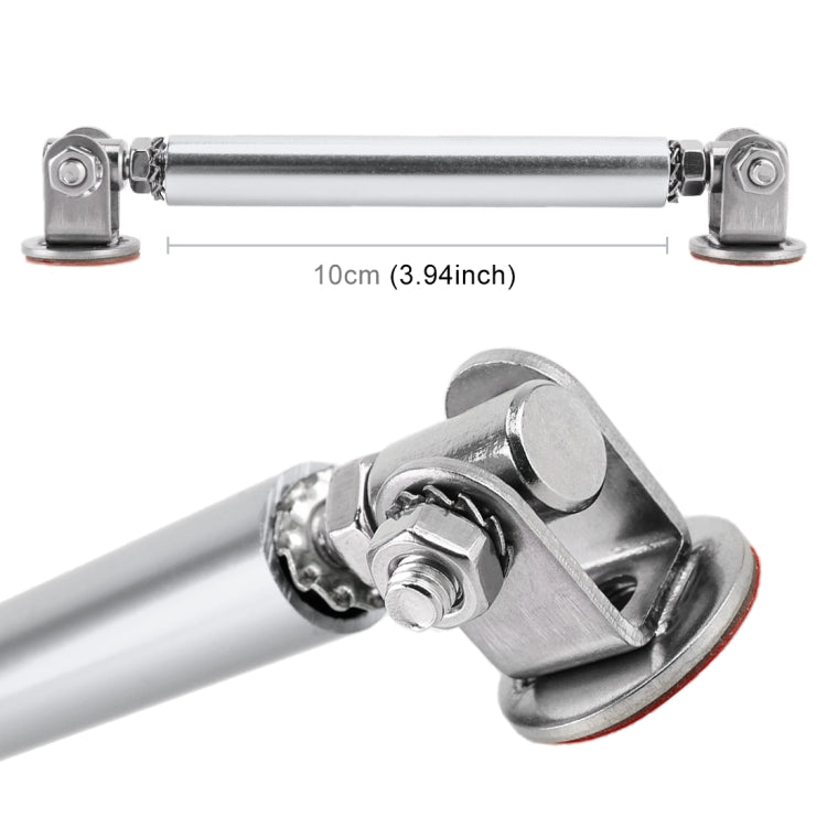 2 PCS Car Modification Adhesive Surrounded Rod Lever Front and Rear Bars Fixed Front Lip Back Shovel, Length: 10cm(Silver) - Trunk & Bumper Accessories by PMC TechLife | Online Shopping South Africa | PMC TechLife | Buy Now Pay Later Mobicred