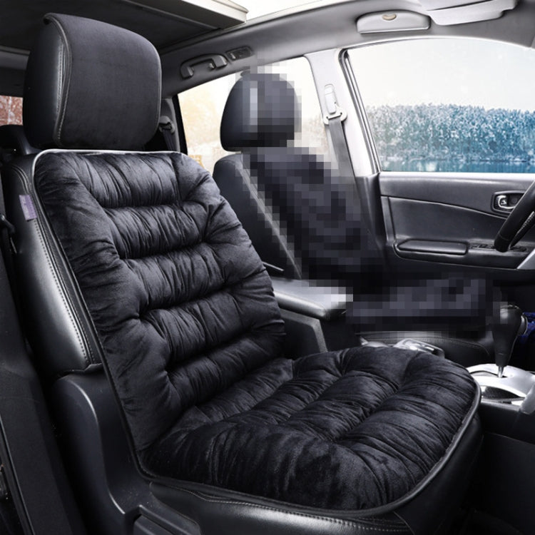 Car Thick Plush Seat Cushion Warmer Cover Winter Seat Mat (Black) - Seat Accessories by PMC TechLife | Online Shopping South Africa | PMC TechLife | Buy Now Pay Later Mobicred