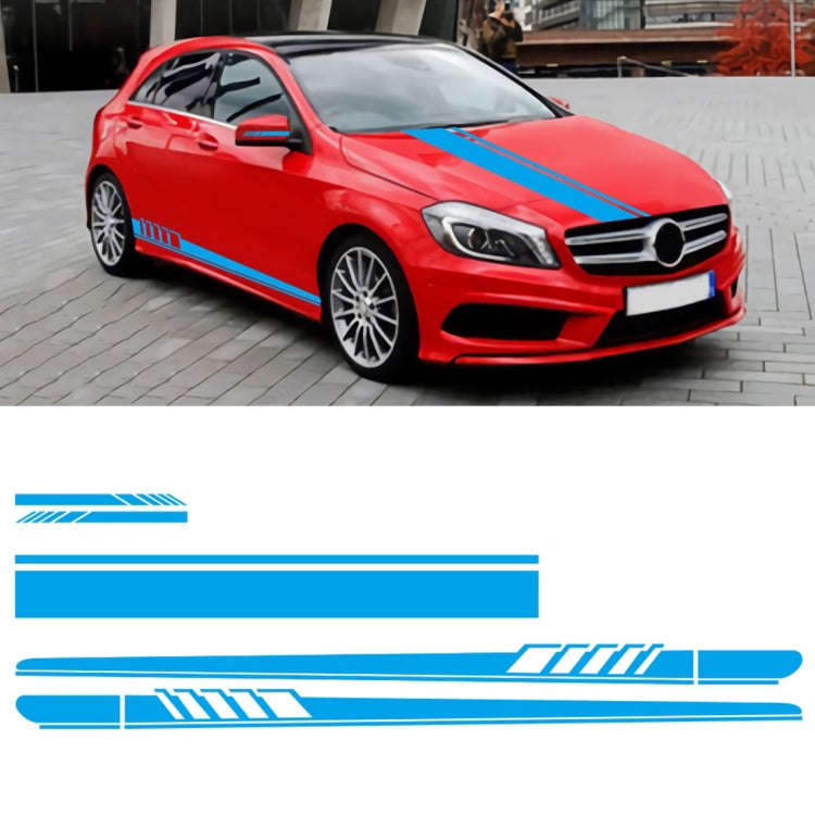 5 in 1 Car Styling Stripe Hood PVC Sticker Auto Decorative Sticker (Blue) - Decorative Sticker by PMC TechLife | Online Shopping South Africa | PMC TechLife | Buy Now Pay Later Mobicred