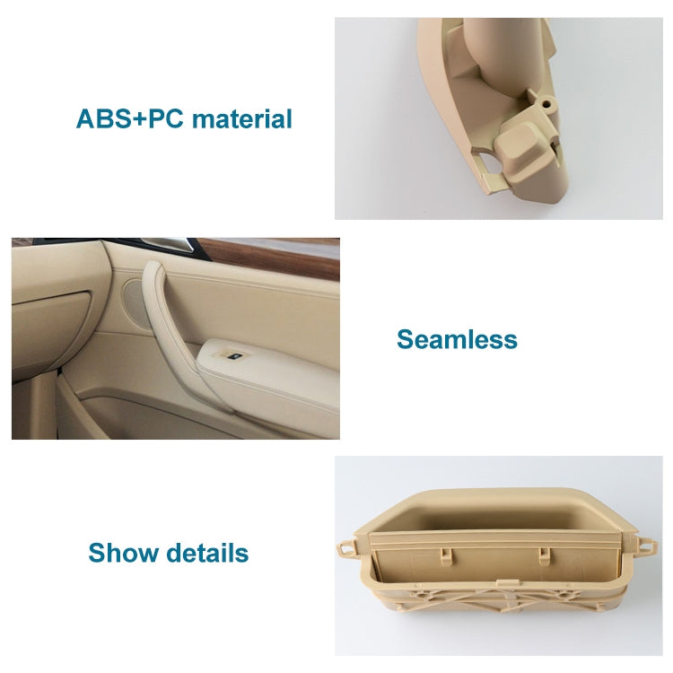 Car Rear Left Inside Doors Handle Pull Trim Cover 5141 7394 519-1 for BMW X3 X4, Left Driving (Black) - Door Handles by PMC TechLife | Online Shopping South Africa | PMC TechLife | Buy Now Pay Later Mobicred