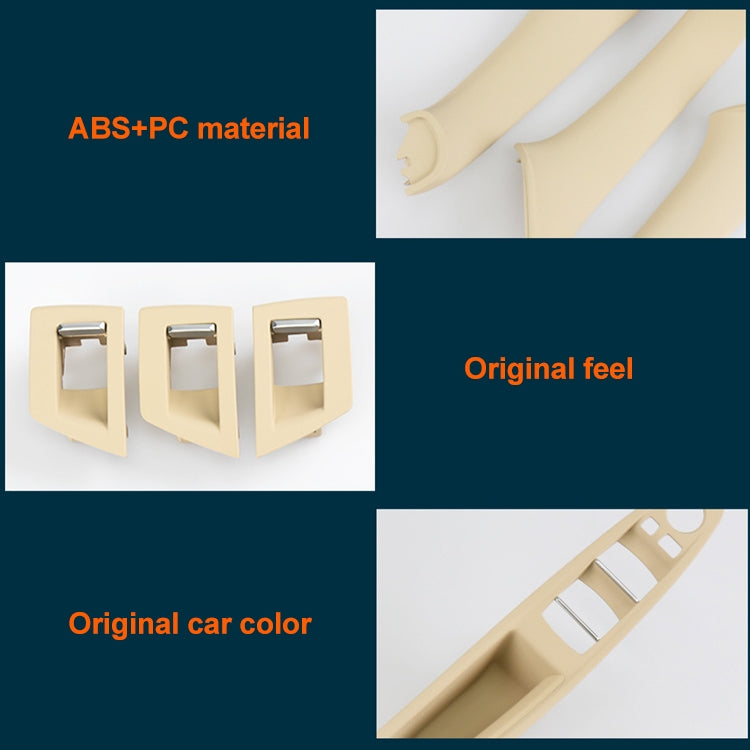 Car Standard Version Inside Doors Handle Pull Trim Cover 5141 7225 873 for BMW F10 F18, Left Driving (Grey) - Door Handles by PMC TechLife | Online Shopping South Africa | PMC TechLife | Buy Now Pay Later Mobicred