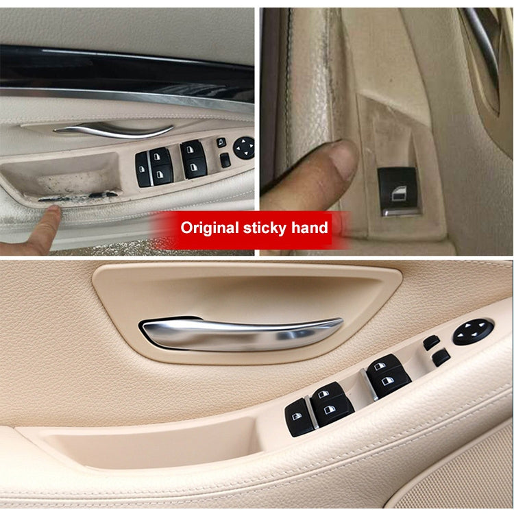 Car High Configuration Version Inside Doors Handle Pull Trim Cover 5141 7225 873 for BMW F10 F18, Left Driving (Beige) - Door Handles by PMC Jewellery | Online Shopping South Africa | PMC Jewellery | Buy Now Pay Later Mobicred