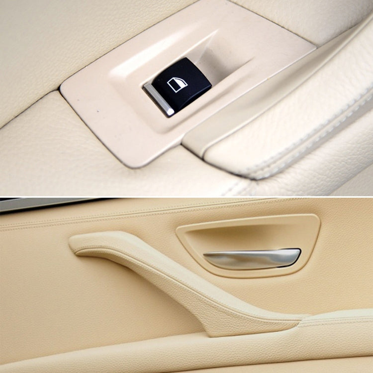 Car Imported Version Inside Doors Handle Pull Trim Cover 5141 7225 873 for BMW F10 F18, Left Driving (Beige White) - Door Handles by PMC TechLife | Online Shopping South Africa | PMC TechLife | Buy Now Pay Later Mobicred