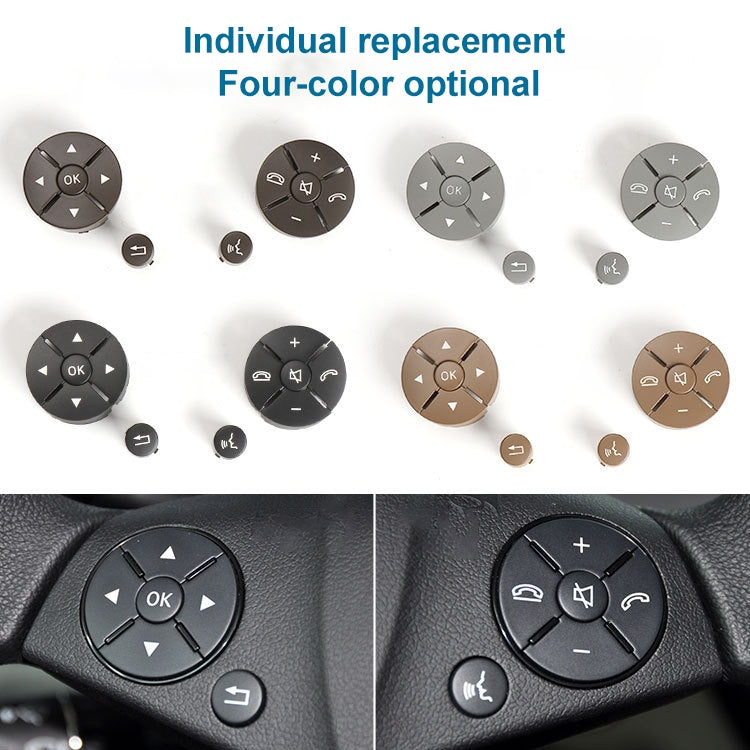 Car Left Side Steering Wheel Switch Buttons Panel for Mercedes-Benz W204 2007-2014, Left Driving(Brown) - Car Switches by PMC Jewellery | Online Shopping South Africa | PMC Jewellery