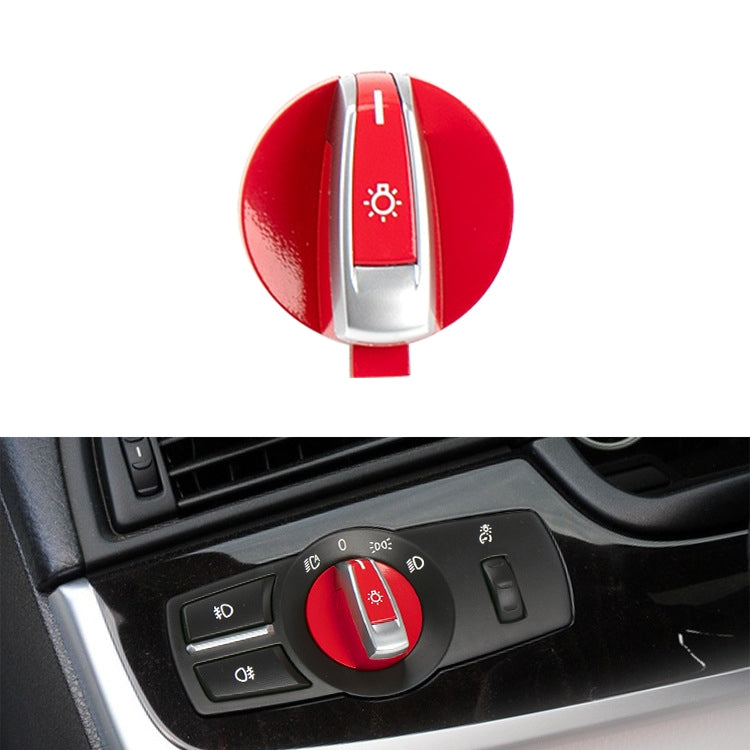 Car Headlight  Switch Button Knob for BMW 5 Series 2010-2017, Left Driving (Red) - Car Light Accessories by PMC TechLife | Online Shopping South Africa | PMC TechLife | Buy Now Pay Later Mobicred
