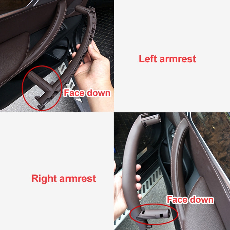 Car Left Side Inside Doors Handle Pull Trim Cover for BMW X5 / X6, Left Driving (Beige) - free shipping - PMC TechLife - Order now!