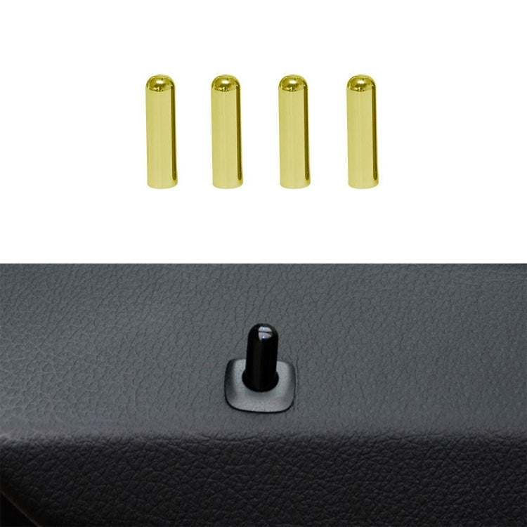 4 in 1 Car Door Latch Pin Door Screw Knob Cap Cover Trim for BMW F10, Left Driving (Gold) - Others by PMC Jewellery | Online Shopping South Africa | PMC Jewellery | Buy Now Pay Later Mobicred