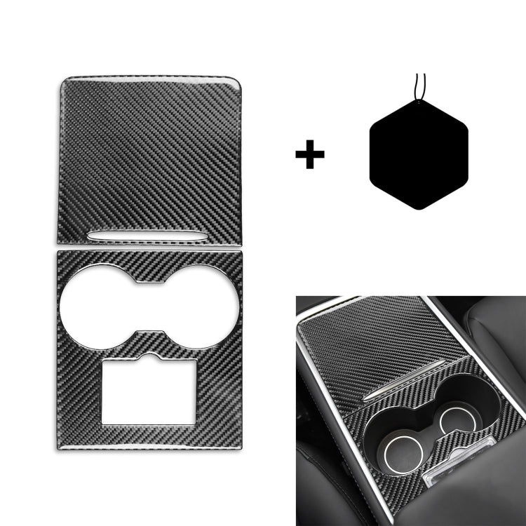 For Tesla Model 3 2017-2022 / Model Y 2000- Car Carbon Fiber Central Control Decorative Sticker (Black) - Car Interior Mouldings by PMC TechLife | Online Shopping South Africa | PMC TechLife | Buy Now Pay Later Mobicred