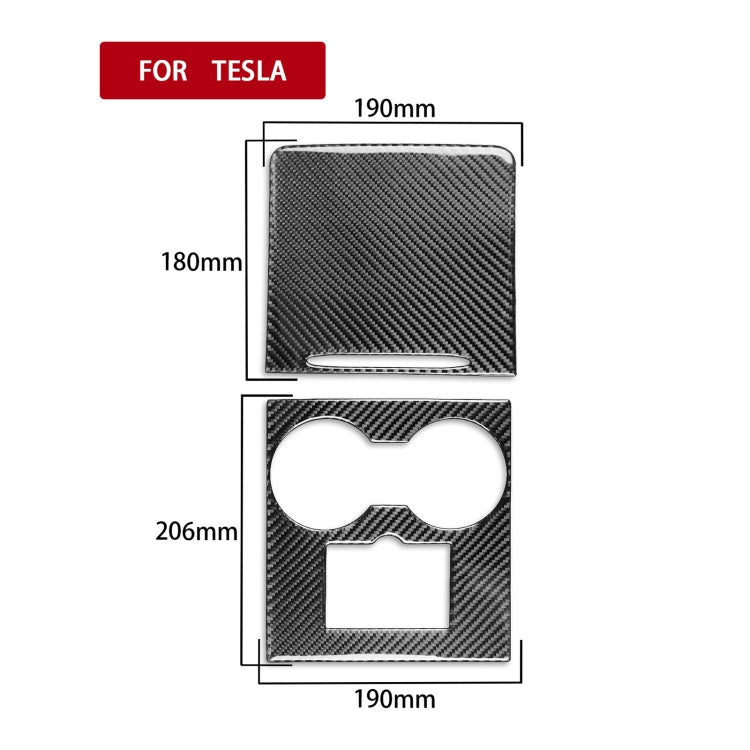 For Tesla Model 3 2017-2022 / Model Y 2000- Car Carbon Fiber Central Control Decorative Sticker (Black) - Car Interior Mouldings by PMC TechLife | Online Shopping South Africa | PMC TechLife | Buy Now Pay Later Mobicred