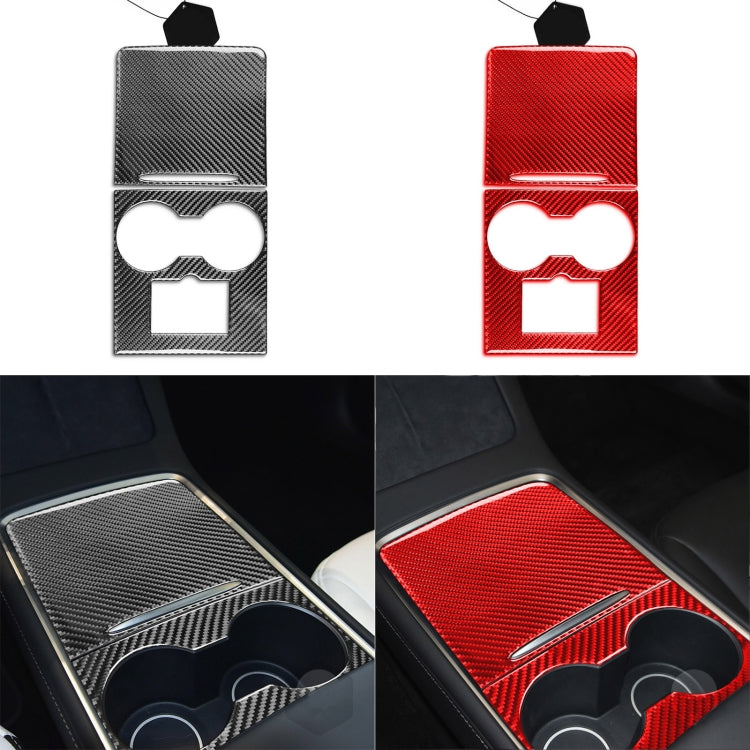 For Tesla Model 3 2017-2022 / Model Y 2000- Car Carbon Fiber Central Control Decorative Sticker (Black) - Car Interior Mouldings by PMC TechLife | Online Shopping South Africa | PMC TechLife | Buy Now Pay Later Mobicred