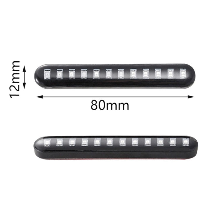 1 Pair Motorcycle 12LED Running Water Turn License Plate Light - Signal Lights by PMC Jewellery | Online Shopping South Africa | PMC Jewellery | Buy Now Pay Later Mobicred