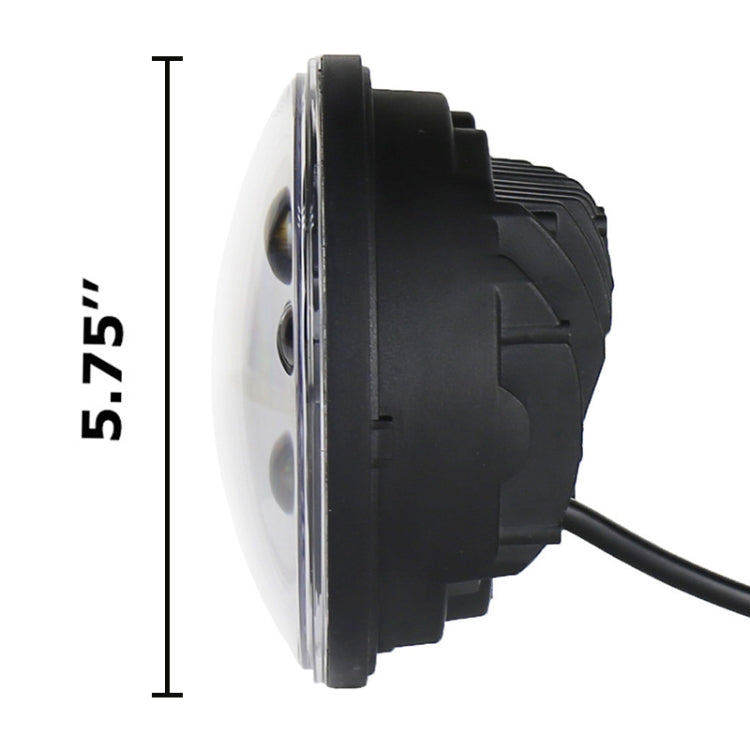 5.75 inch DC12V 6000K-6500K 40W Car LED Headlight for Harley (Silver) - LED Headlamps by PMC TechLife | Online Shopping South Africa | PMC TechLife | Buy Now Pay Later Mobicred
