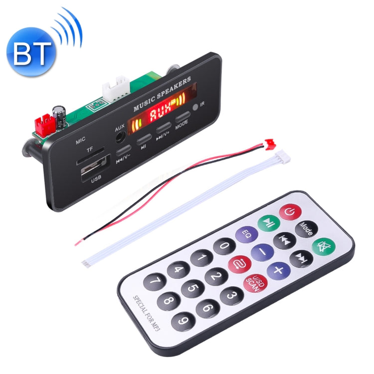 Car 12V 2x3W Audio MP3 Player Decoder Board FM Radio TF USB 3.5mm AUX, with Bluetooth & Recording Call Function & Remote Control - Car MP3 & MP4 & MP5 by PMC TechLife | Online Shopping South Africa | PMC TechLife | Buy Now Pay Later Mobicred