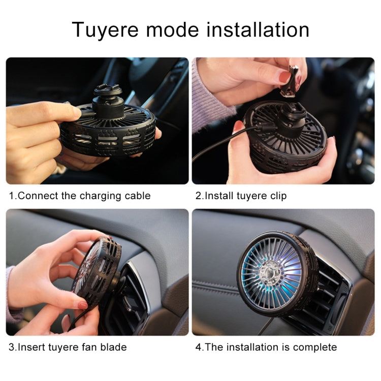 F203A Portable Car Air Outlet Electric Cooling Fan - Heating & Fans by PMC TechLife | Online Shopping South Africa | PMC TechLife
