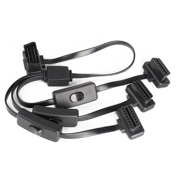 16PIN Car Ultra-thin OBD Diagnostic Extended Cable OBD2 Cable with Switch - Cables & Connectors by PMC TechLife | Online Shopping South Africa | PMC TechLife | Buy Now Pay Later Mobicred