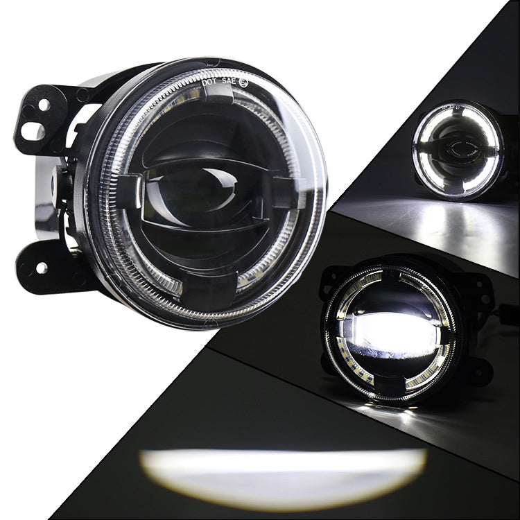 2 PCS 4 inch Car LED Angel Eyes Spotlight Modified Fog Lights for Jeep Wrangler / Dodge / Chrysler PT Cruiser - Work Lights by PMC Jewellery | Online Shopping South Africa | PMC Jewellery | Buy Now Pay Later Mobicred