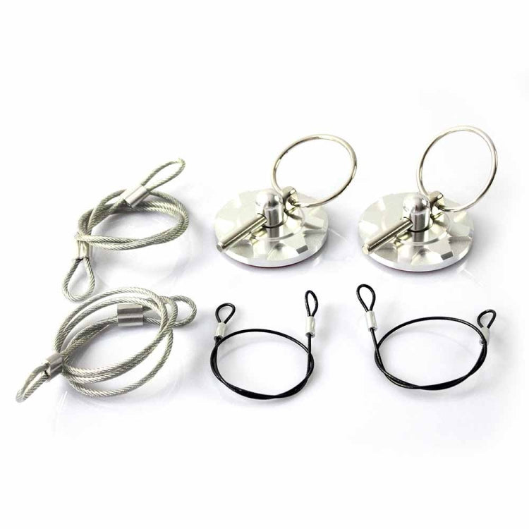 XH-6049 Car Universal Modified Racing Punch-free Aluminum Engine Hood Lock Cover(Silver) - Locks & Hasps by PMC TechLife | Online Shopping South Africa | PMC TechLife | Buy Now Pay Later Mobicred