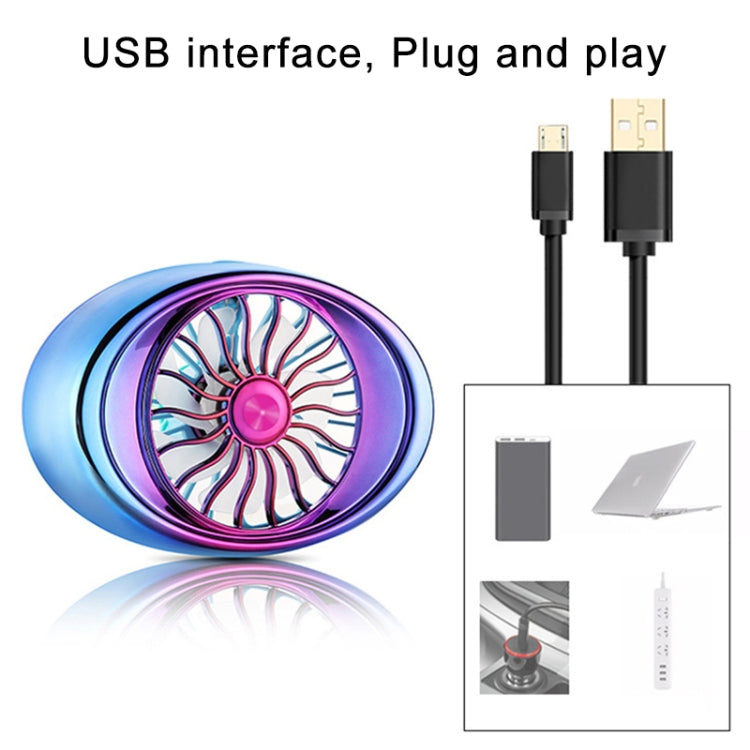 Car Vent Fan Multi-function USB Interface LED Lamp Portable Fan - Heating & Fans by PMC TechLife | Online Shopping South Africa | PMC TechLife | Buy Now Pay Later Mobicred