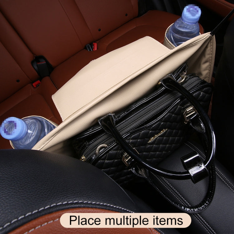 Car Front Seat Hanging Bag Paper Towel / Water Cup Storage Bag(Brown) - free shipping - PMC Jewellery - Order now!