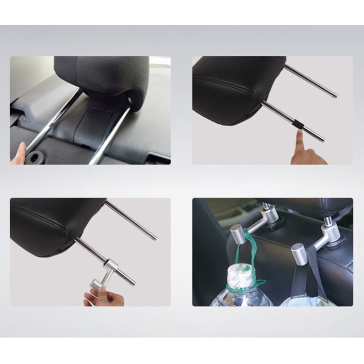 Car Hidden Creative Aluminum Alloy Seat Hook Organizer Storage Hanger (Black) - Stowing Tidying by PMC TechLife | Online Shopping South Africa | PMC TechLife | Buy Now Pay Later Mobicred